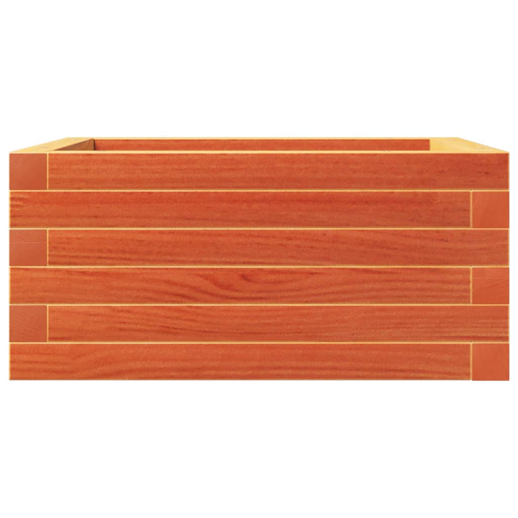 vidaXL Ζαρντινιέρα Καφέ Κεριού 50x50x23 εκ. από Μασίφ Ξύλο Πεύκου