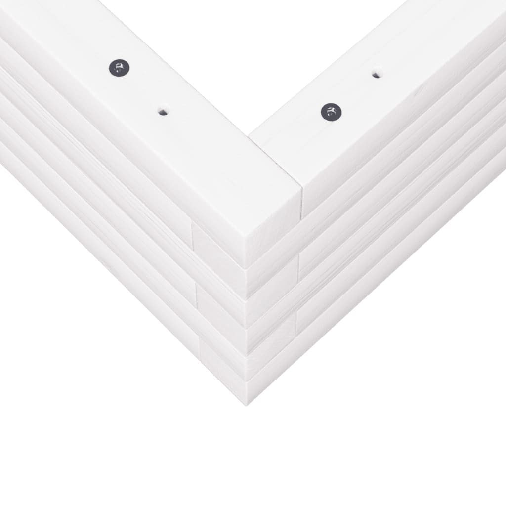 vidaXL Ζαρντινιέρα Λευκή 60x60x23 εκ. από Μασίφ Ξύλο Πεύκου