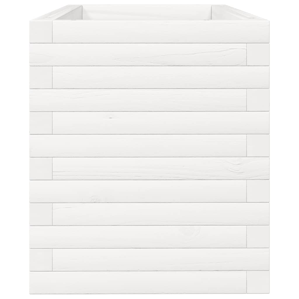 vidaXL Ζαρντινιέρα Κήπου Λευκή 90x40x45,5 εκ. από Μασίφ Ξύλο Πεύκου