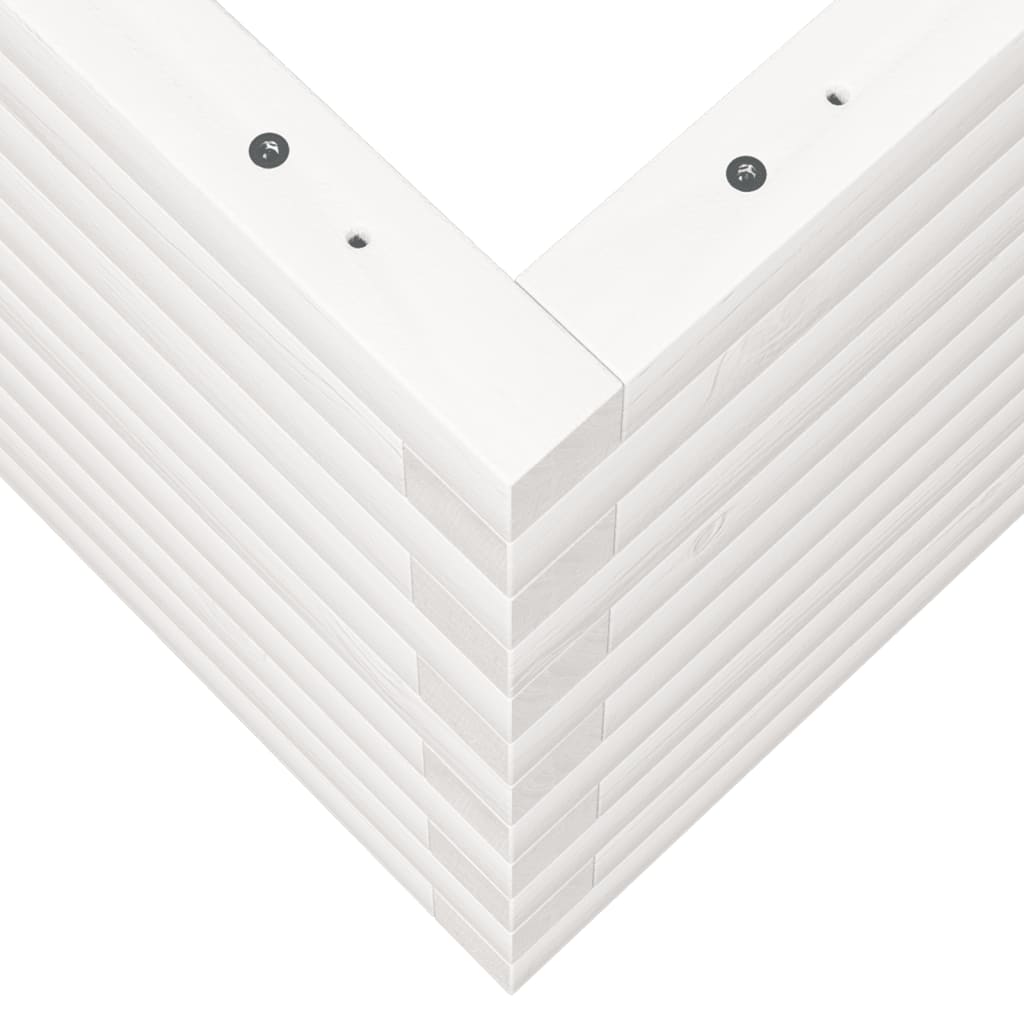 vidaXL Ζαρντινιέρα Κήπου Λευκή 90x40x45,5 εκ. από Μασίφ Ξύλο Πεύκου