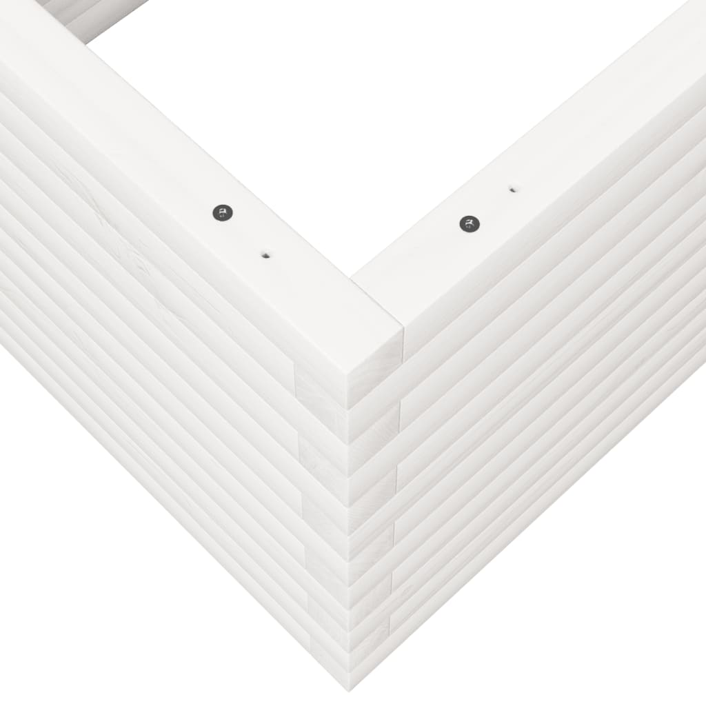 vidaXL Ζαρντινιέρα Κήπου Λευκή 110x60x45,5 εκ. από Μασίφ Ξύλο Πεύκου