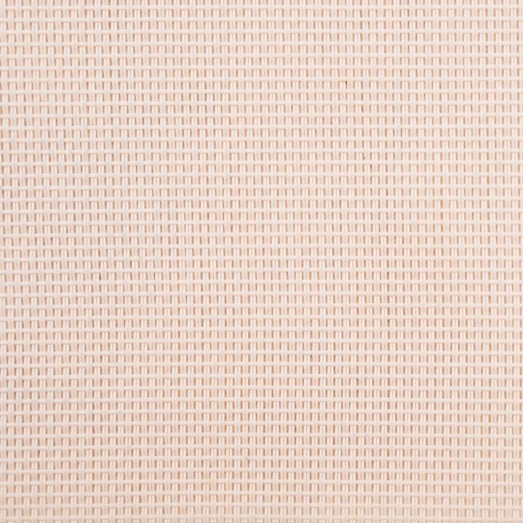 vidaXL Ξαπλώστρα Κρεμ από Μασίφ Ξύλο Ακακίας και Textilene