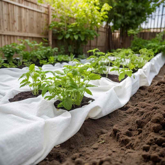 vidaXL Μεμβράνη με Γεωύφασμα Λευκή 1 x 10 μ. Πολυεστερικές Ίνες