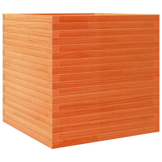 vidaXL Ζαρντινιέρα Καφέ Κεριού 70x70x68,5 εκ. από Μασίφ Ξύλο Πεύκου