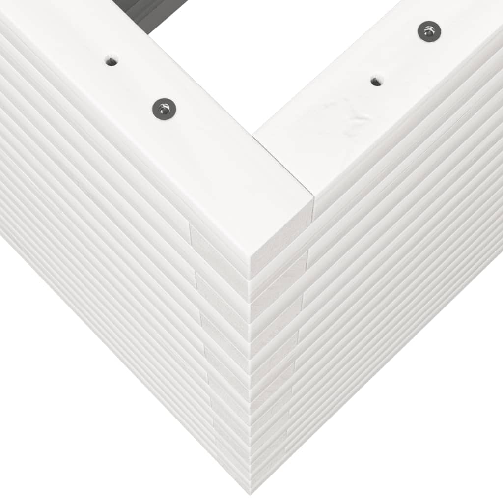vidaXL Ζαρντινιέρα Κήπου Λευκή 70x40x68,5 εκ. από Μασίφ Ξύλο Πεύκου