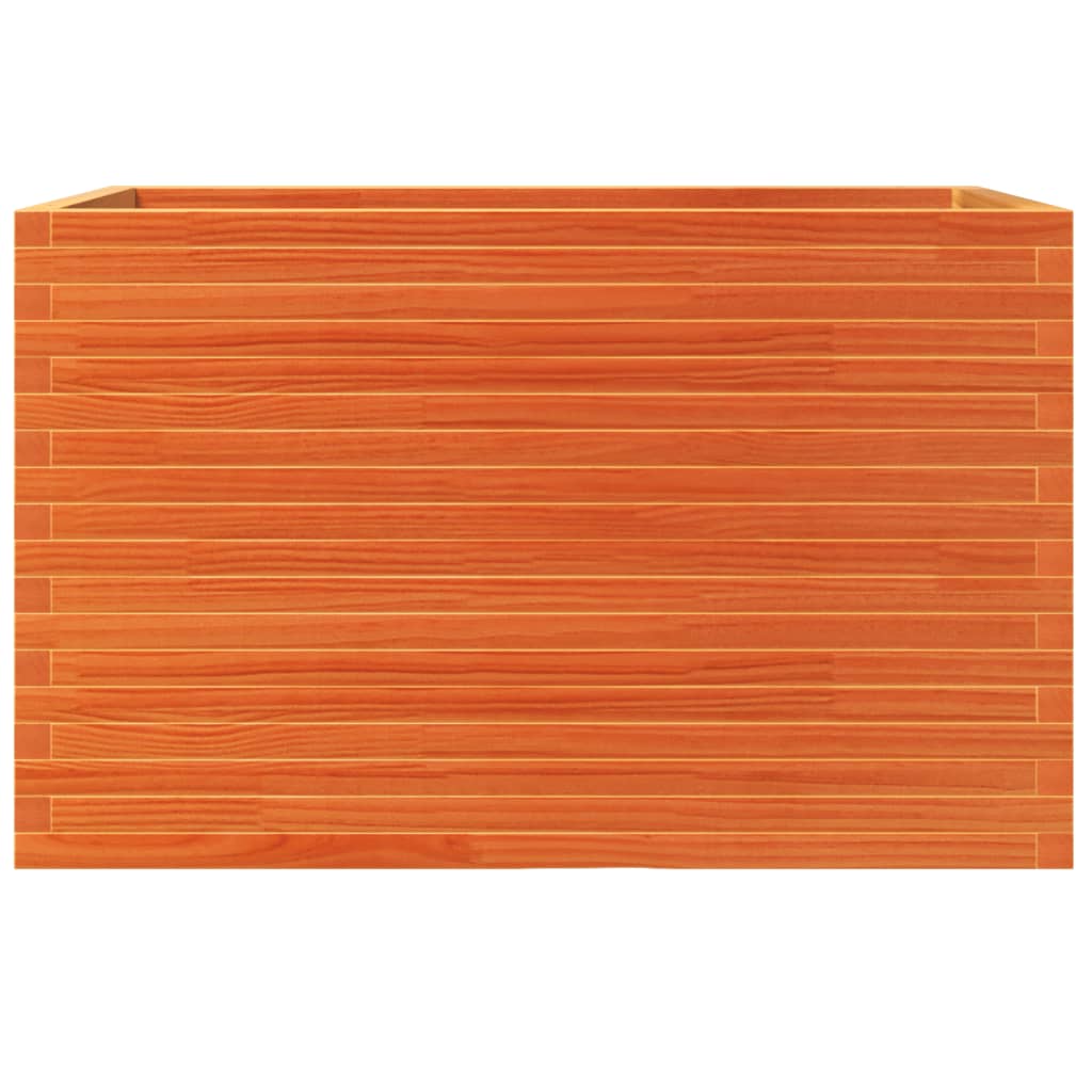 vidaXL Ζαρντινιέρα Καφέ Κεριού 110x60x68,5 εκ. από Μασίφ Ξύλο Πεύκου