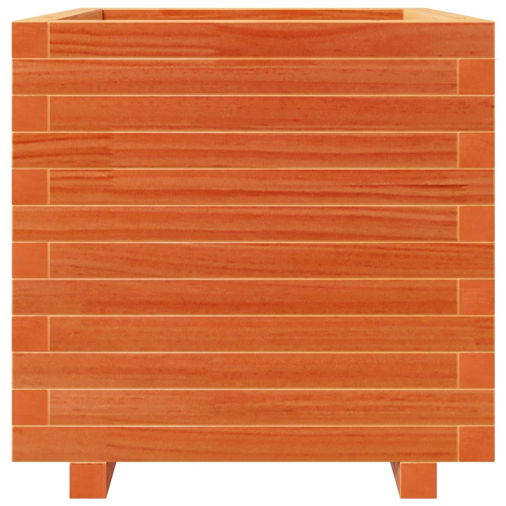 vidaXL Ζαρντινιέρα Καφέ Κεριού 50x50x49,5 εκ. από Μασίφ Ξύλο Πεύκου