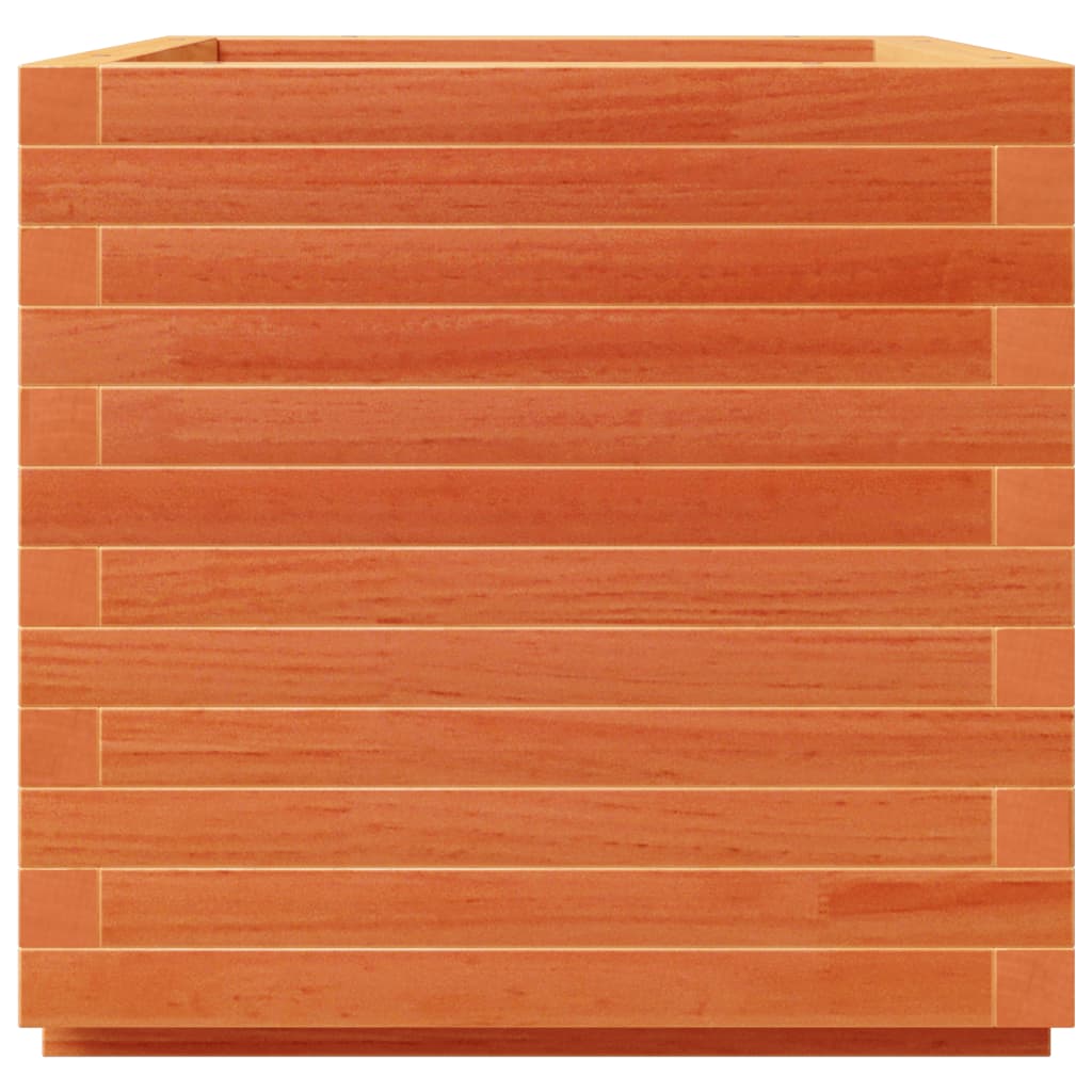 vidaXL Ζαρντινιέρα Καφέ Κεριού 50x50x49,5 εκ. από Μασίφ Ξύλο Πεύκου
