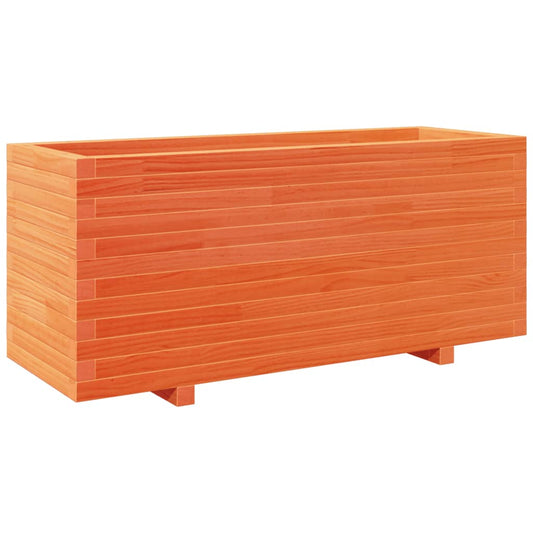 vidaXL Ζαρντινιέρα Καφέ Κεριού 110x40x49,5 εκ. από Μασίφ Ξύλο Πεύκου