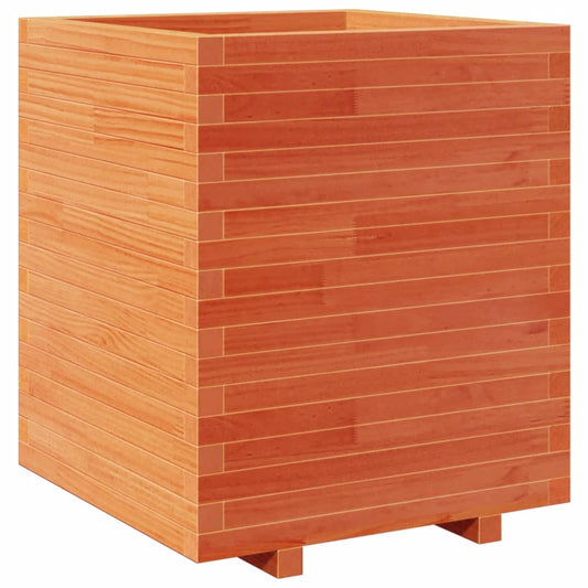 vidaXL Ζαρντινιέρα Καφέ Κεριού 60x60x72,5 εκ. από Μασίφ Ξύλο Πεύκου