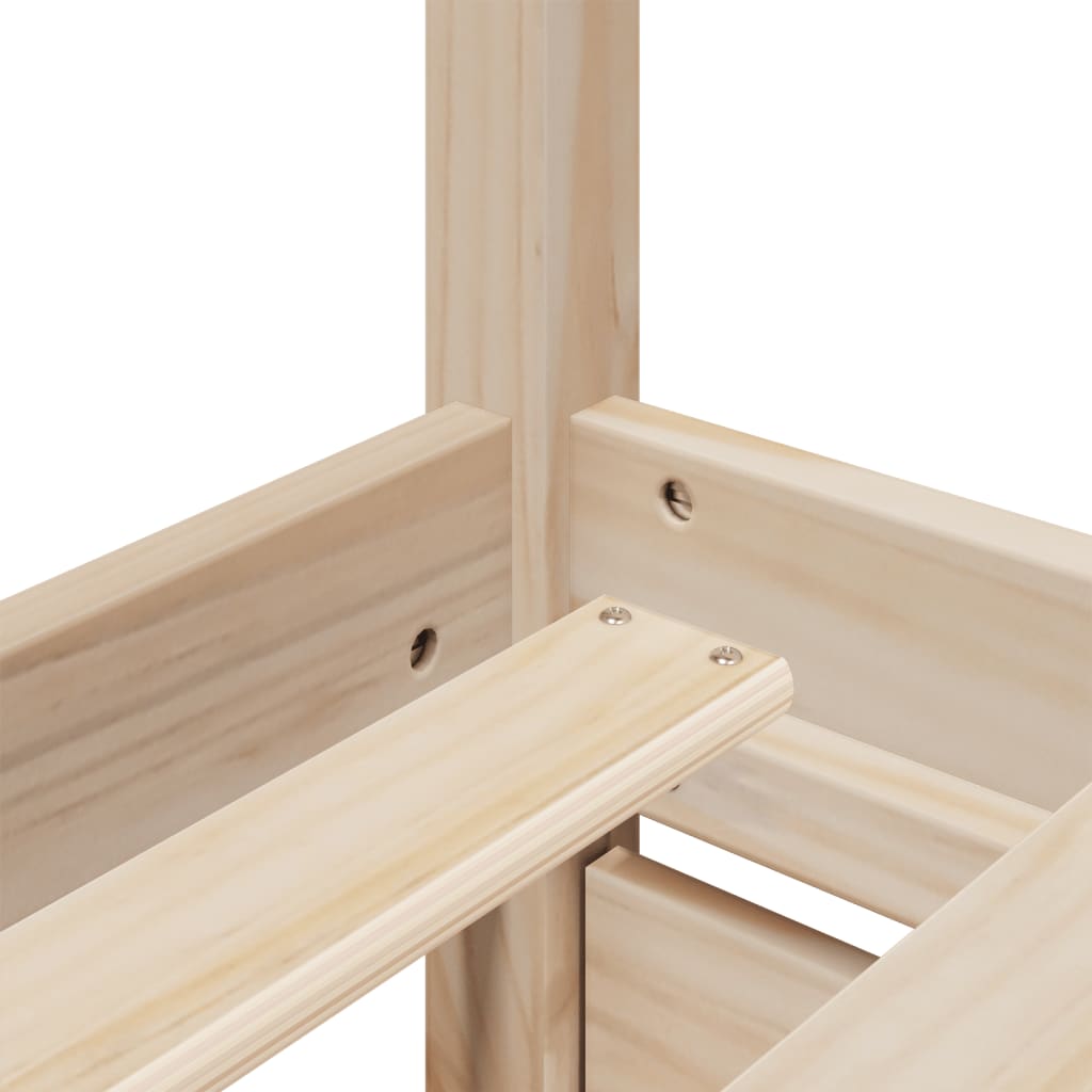 vidaXL Κρεβάτι με Συρτάρια και Στρώμα 140x200 εκ. Μασίφ Ξύλο Πεύκου