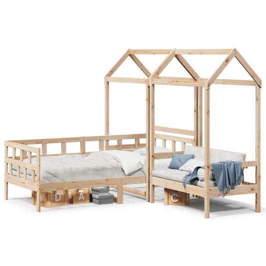 vidaXL Daybed Set with Canopy without Mattress 80x200 cm
