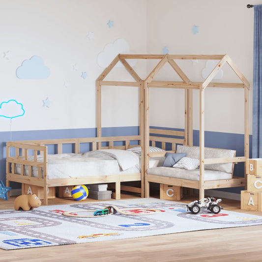 vidaXL Daybed Set with Canopy without Mattress 80x200 cm