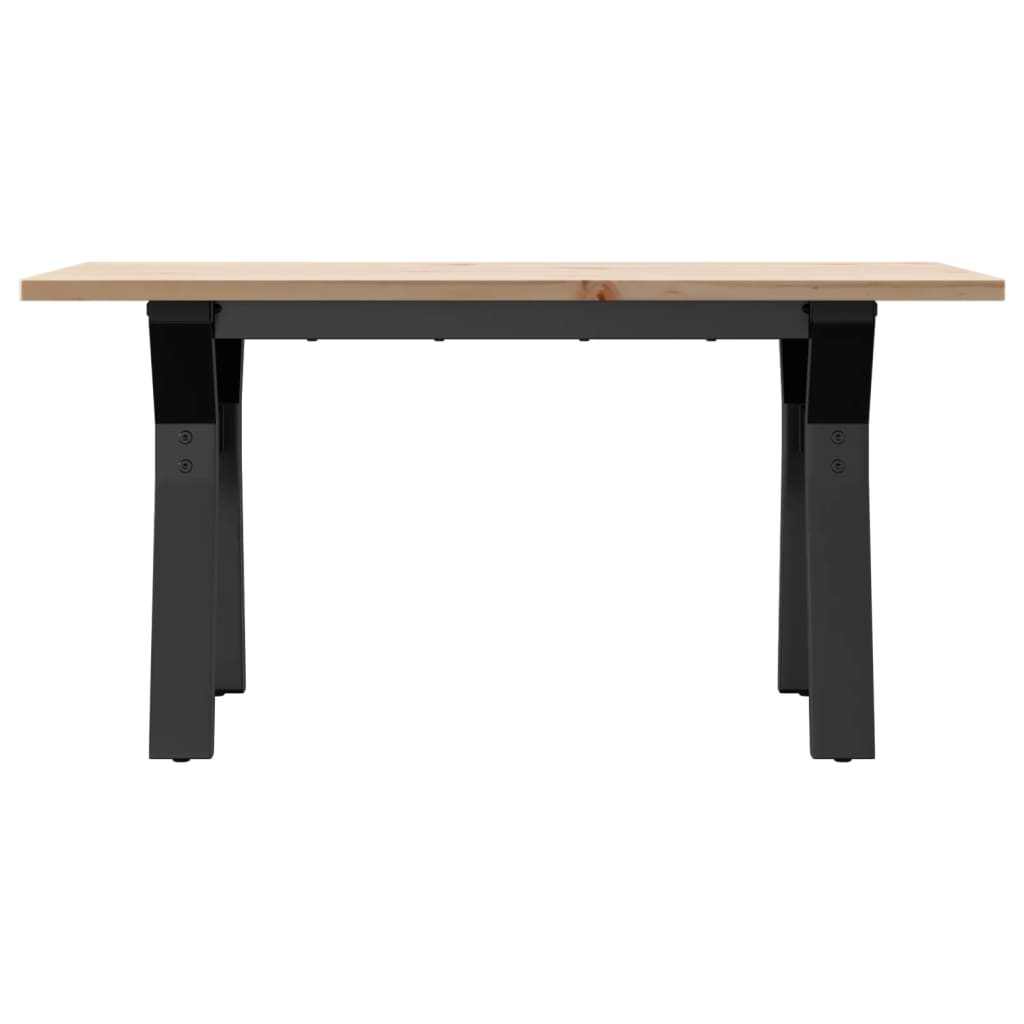 vidaXL Τραπεζάκι Σαλονιού Πλαίσιο Υ 80x50x40εκ Μασίφ Πεύκο/Ατσάλι