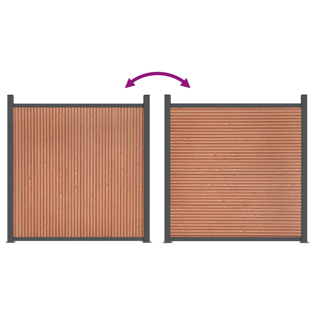 vidaXL Πάνελ Περίφραξης Καφέ 1391 x 186 εκ. από WPC