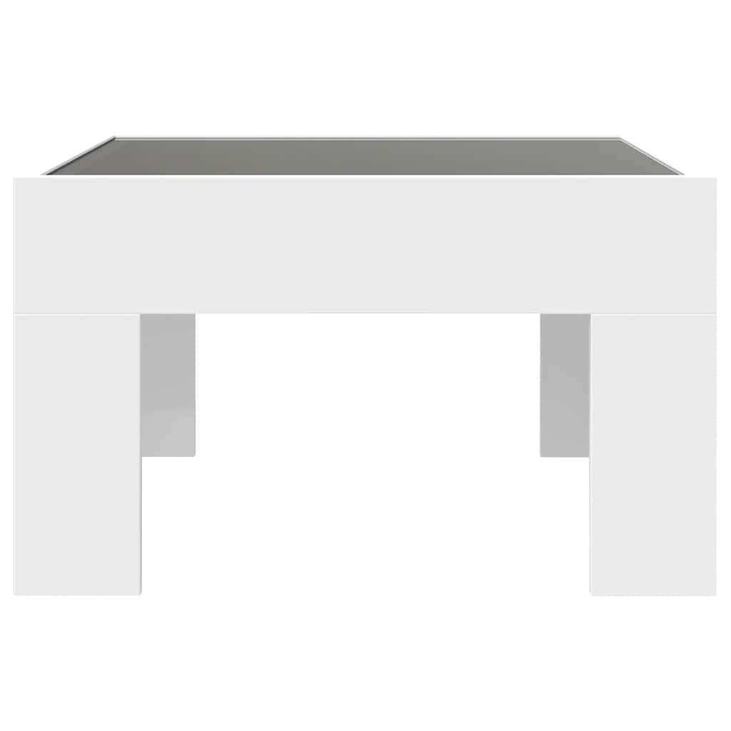 vidaXL Τραπεζάκι Σαλονιού Infinity LED Λευκό 50x50x30 εκ.