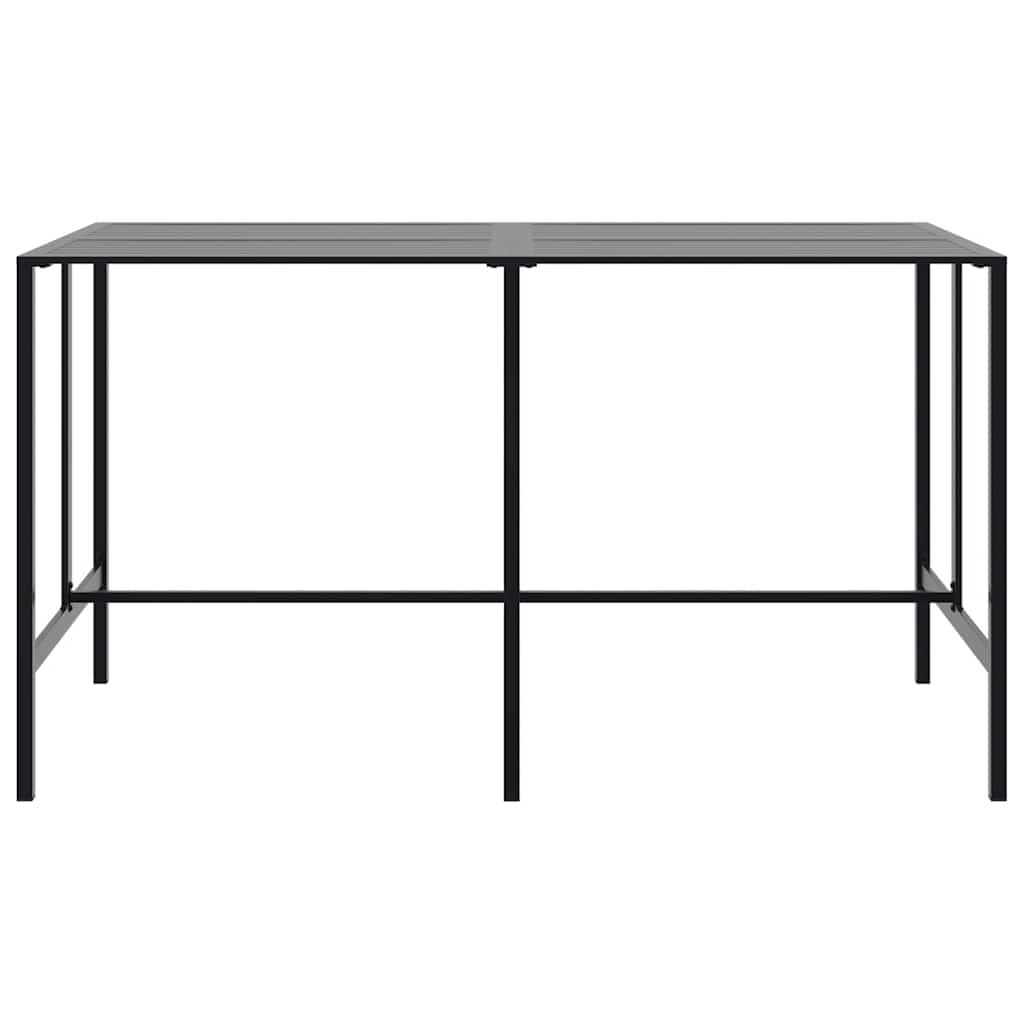 vidaXL Μπαρ Κήπου Σετ 9 Τεμ. Μαύρο Ατσάλι με Ηλεκτρ. Βαφή