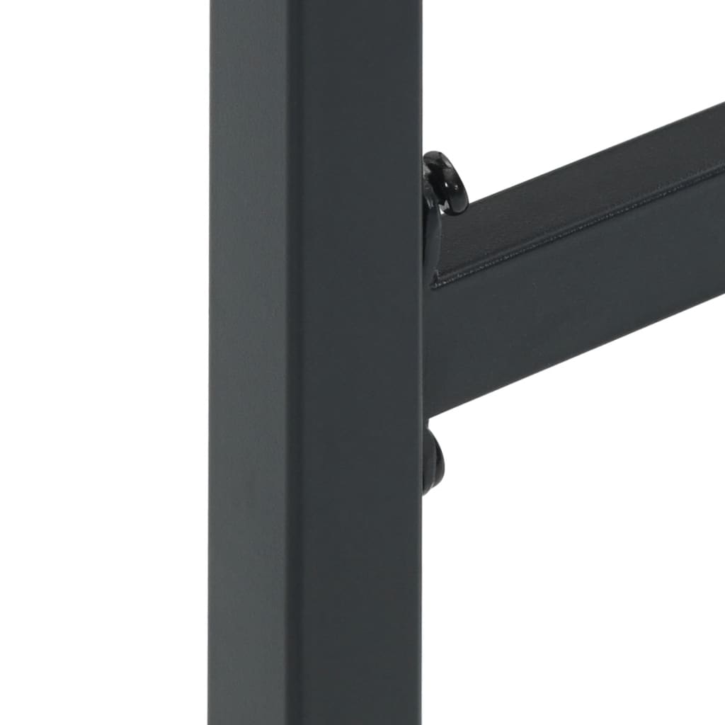 vidaXL Μπαρ Κήπου Σετ 9 Τεμ. Μαύρο Ατσάλι με Ηλεκτρ. Βαφή