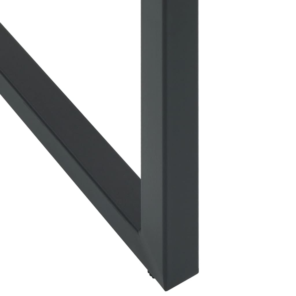 vidaXL Μπαρ Κήπου Σετ 9 Τεμ. Μαύρο Ατσάλι με Ηλεκτρ. Βαφή