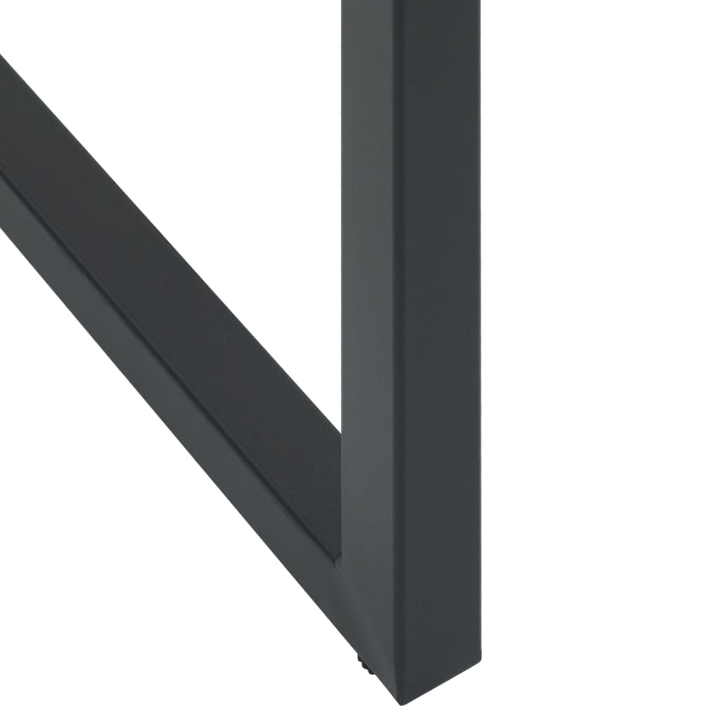 vidaXL Μπαρ Κήπου Σετ 11 Τεμ. Μαύρο Ατσάλι με Ηλεκτρ. Βαφή