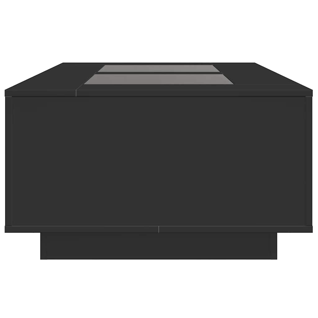 vidaXL Τραπεζάκι Σαλονιού Infinity LED Μαύρο 116x69x40 εκ.