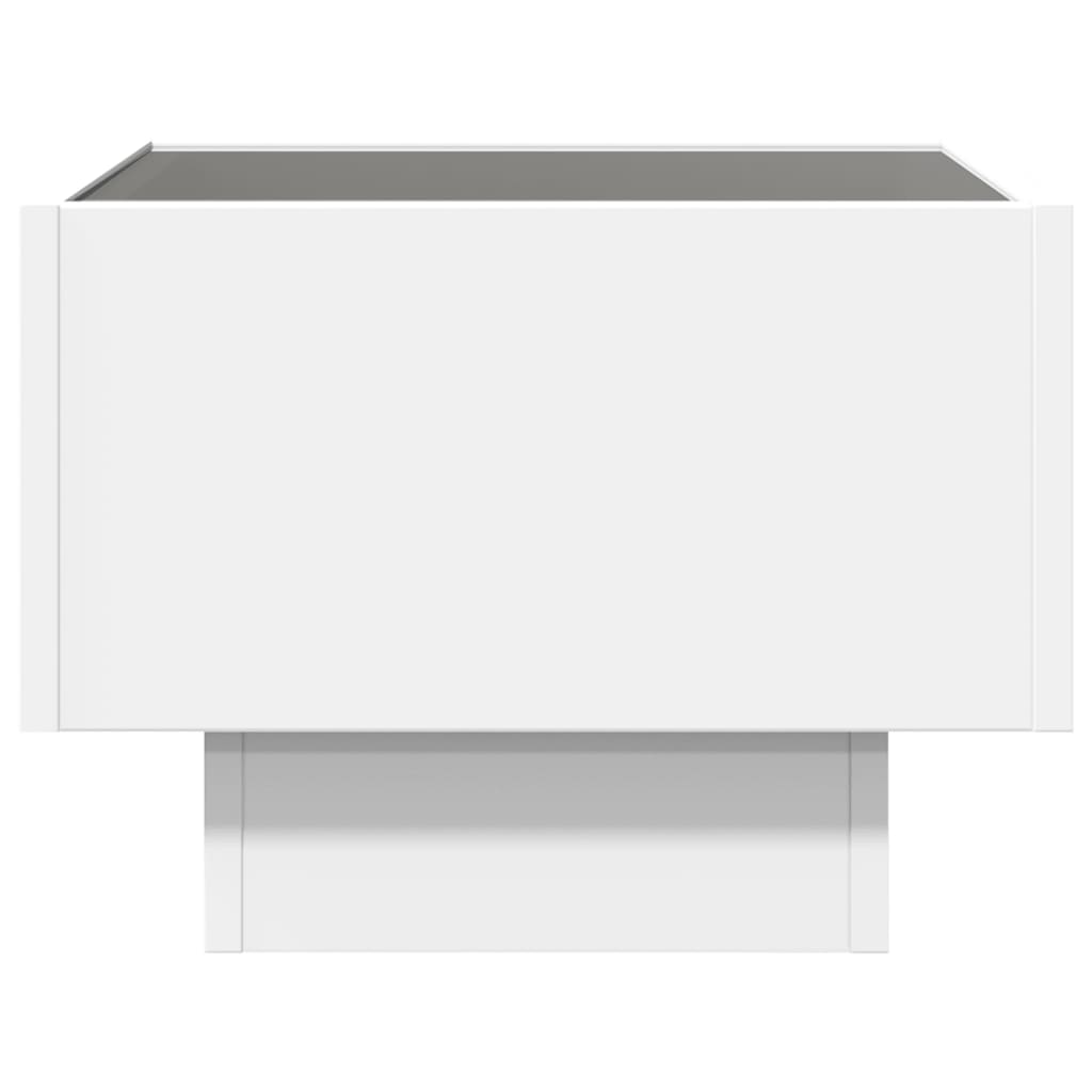 vidaXL Κομοδίνο Άπειρο Φως LED Λευκό 40x40x30 εκ.