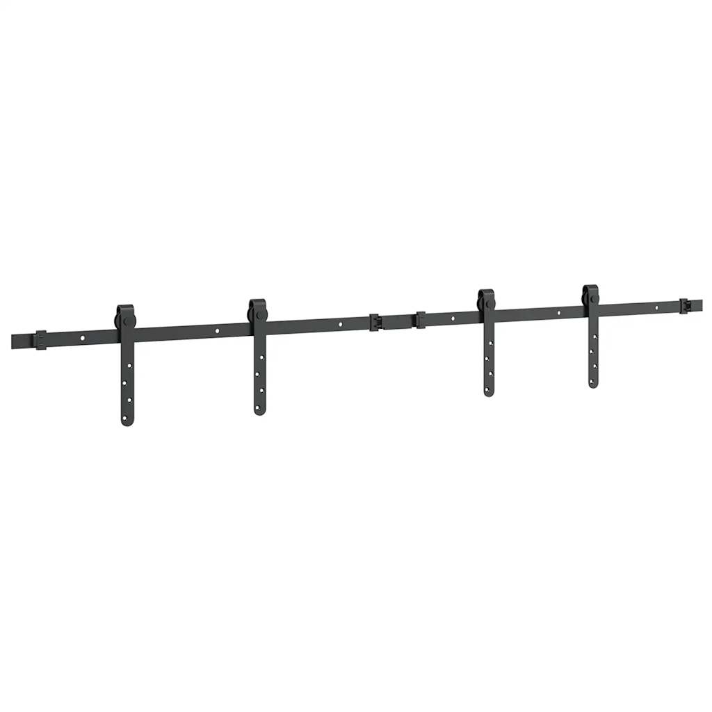 vidaXL Κιτ συρόμενης ντουλάπας 152 cm Ανθρακούχο ατσάλι