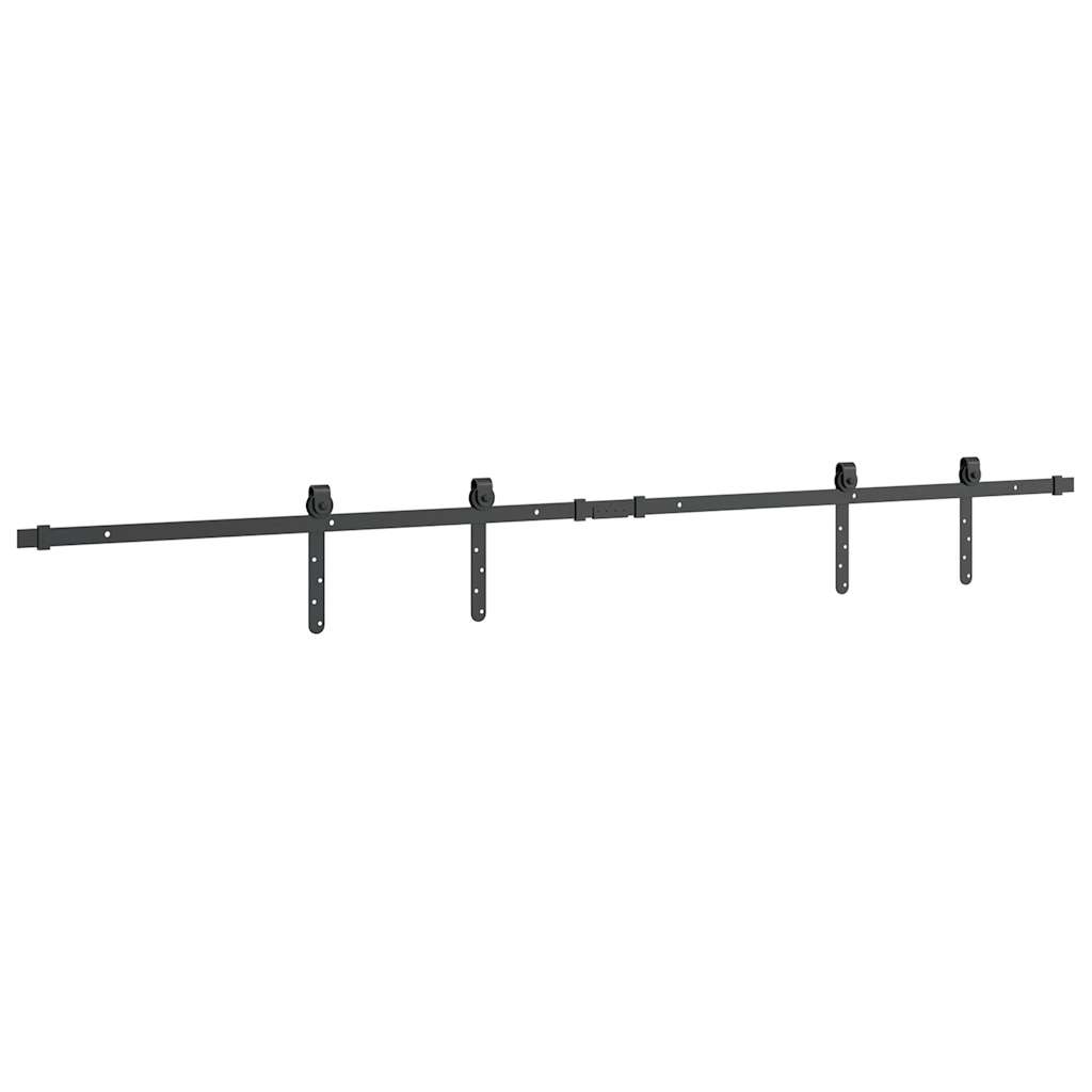 vidaXL Κιτ συρόμενης πόρτας γραφείου 183 cm από ανθρακούχο χάλυβα