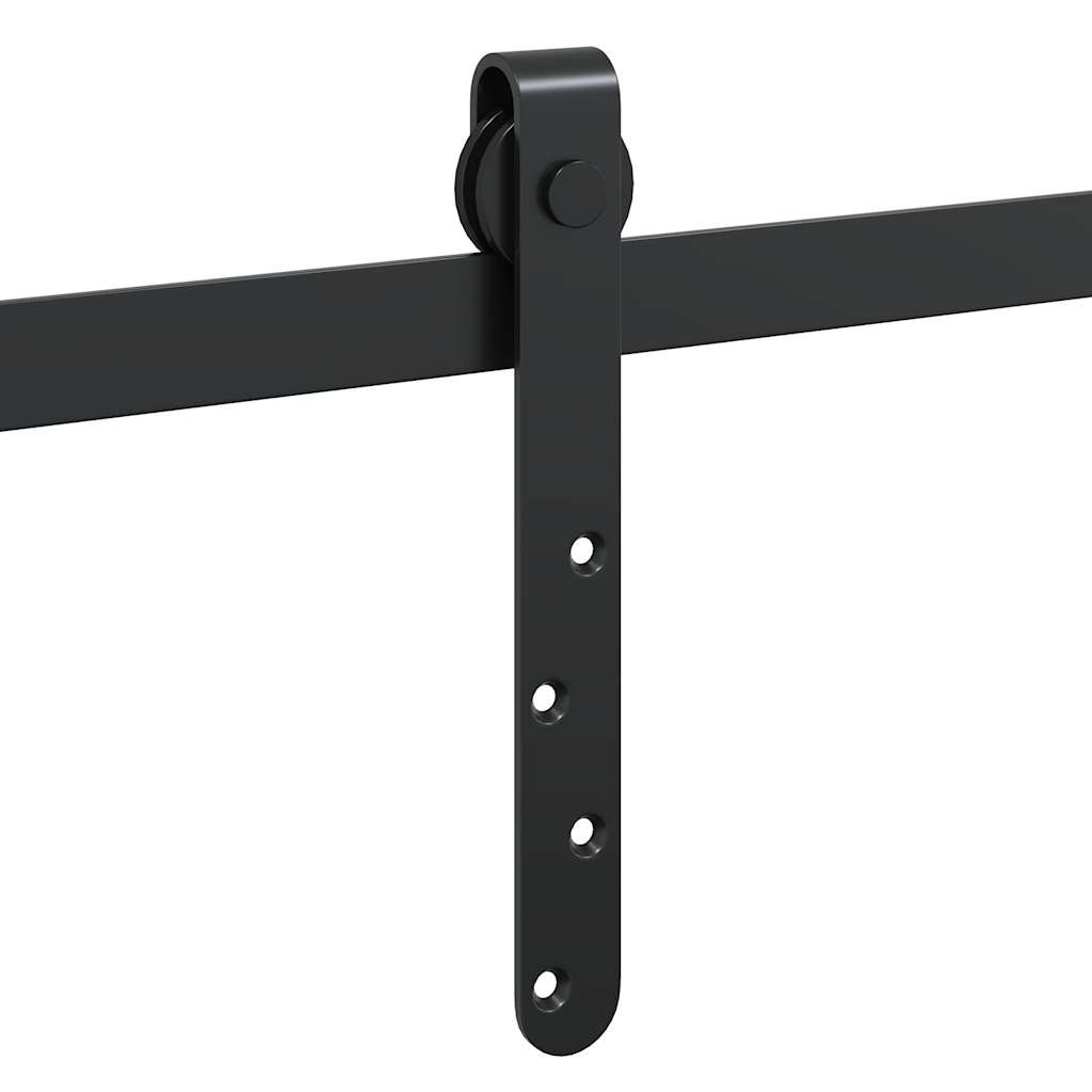 vidaXL Κιτ συρόμενης πόρτας γραφείου 183 cm από ανθρακούχο χάλυβα