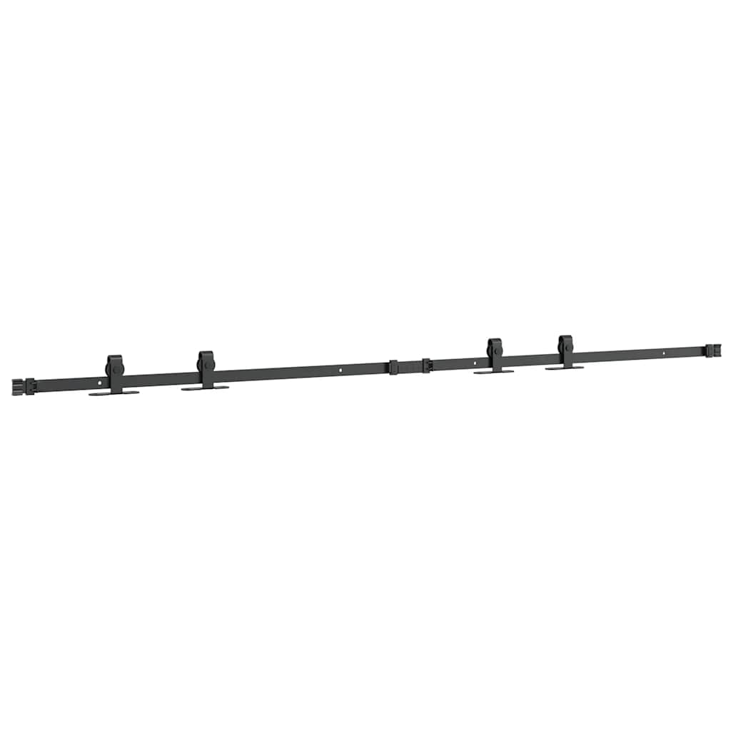 vidaXL Κιτ συρόμενης πόρτας γραφείου 183 cm από ανθρακούχο χάλυβα