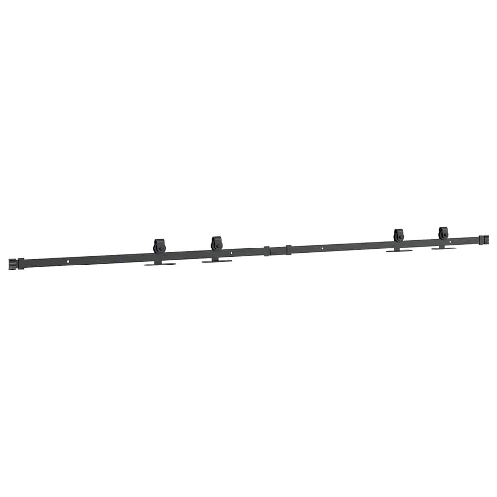 vidaXL Κιτ συρόμενης πόρτας γραφείου 183 cm από ανθρακούχο χάλυβα