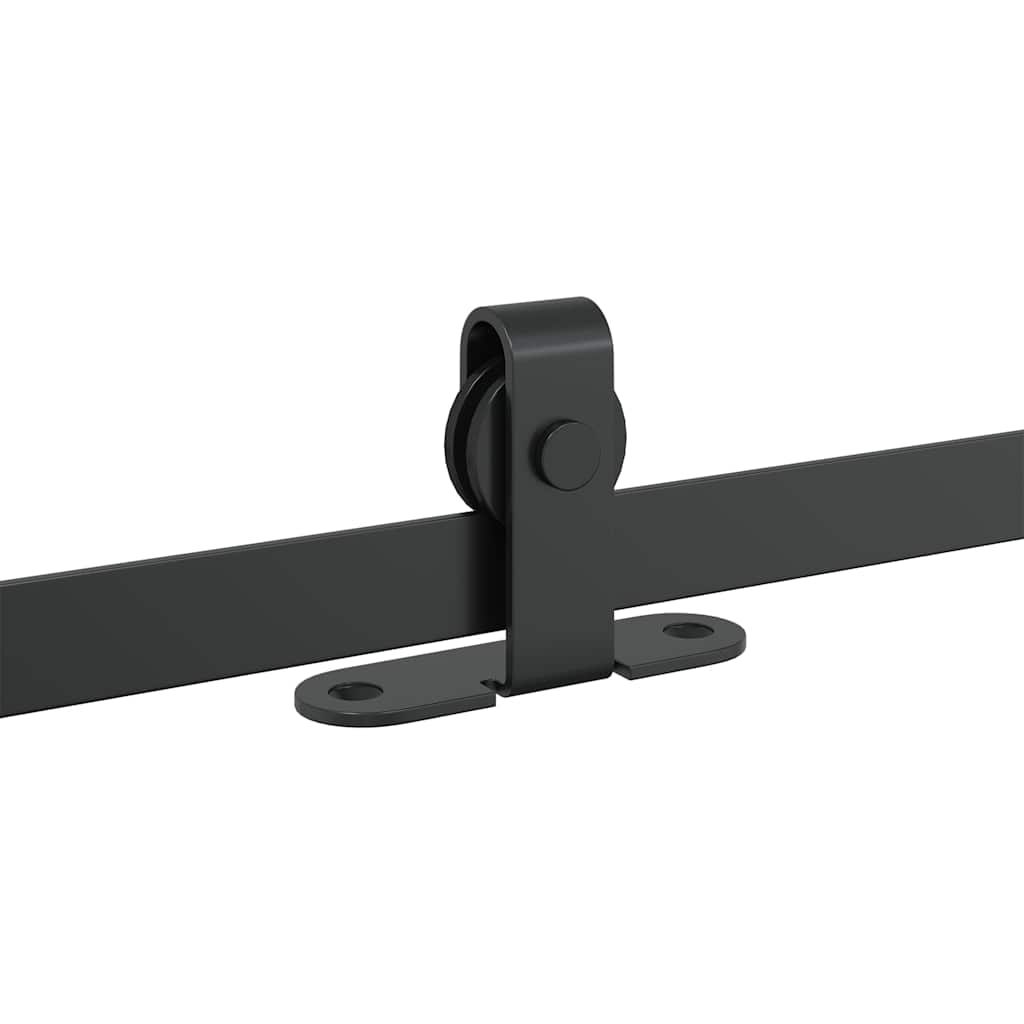 vidaXL Κιτ συρόμενης πόρτας γραφείου 183 cm από ανθρακούχο χάλυβα