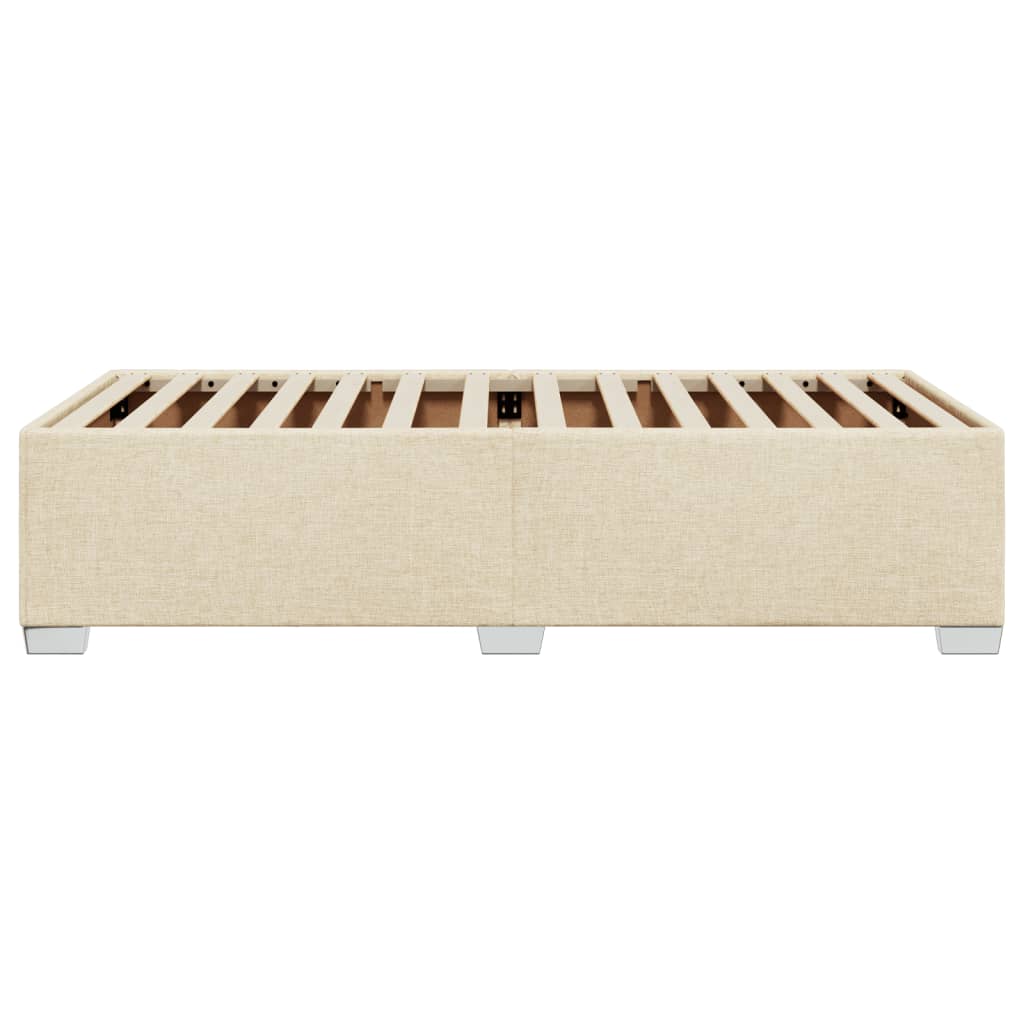 vidaXL Πλαίσιο κρεβατιού χωρίς στρώμα Κρέμα 80x200 cm Ύφασμα