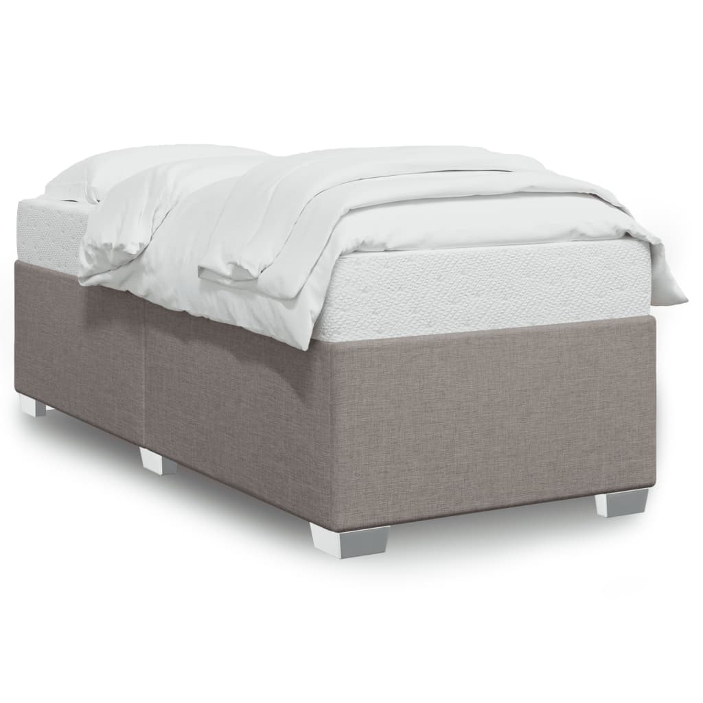 vidaXL Σκελετός Κρεβατιού Χωρίς Στρώμα Taupe 90x200 εκ. Υφασμάτινο