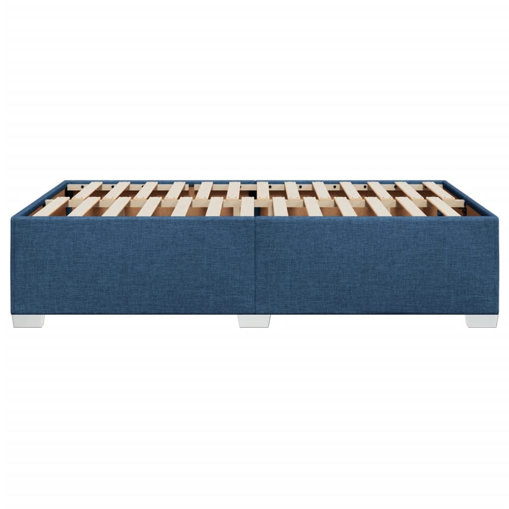vidaXL Πλαίσιο κρεβατιού χωρίς στρώμα μπλε 120x200cm ύφασμα
