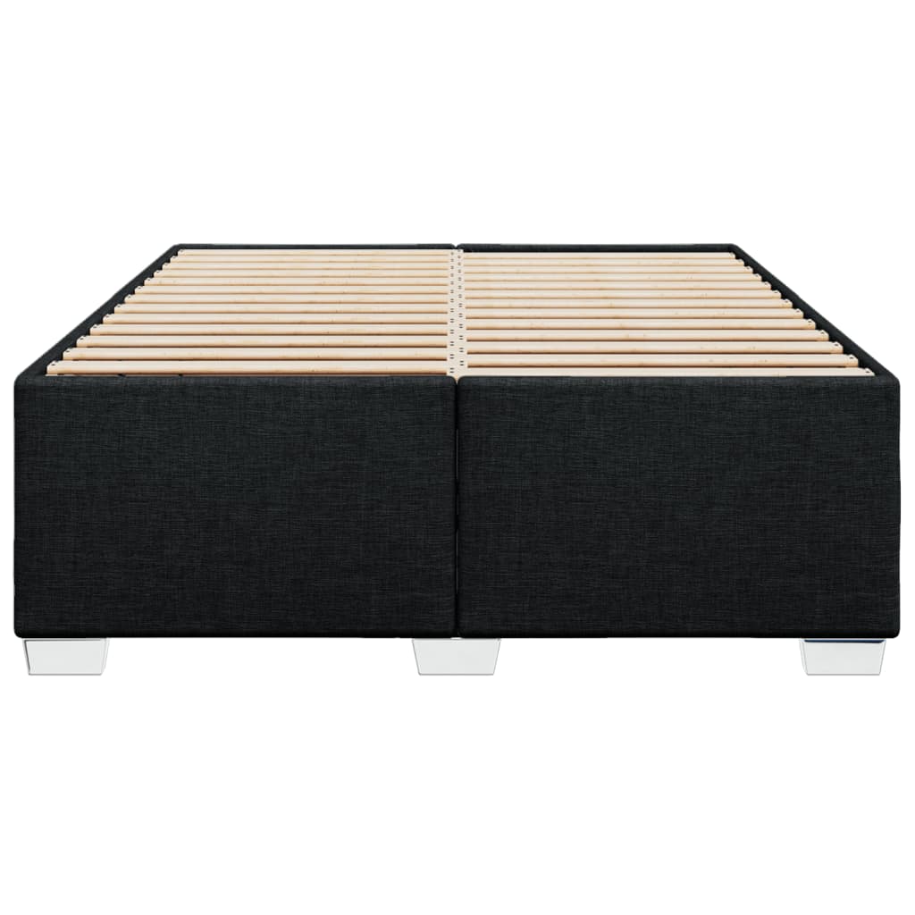 vidaXL Σκελετός Κρεβατιού Χωρίς Στρώμα Μαύρο 140x190 εκ. Υφασμάτινο