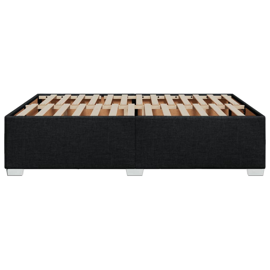 vidaXL Σκελετός Κρεβατιού Χωρίς Στρώμα Μαύρο 140x190 εκ. Υφασμάτινο