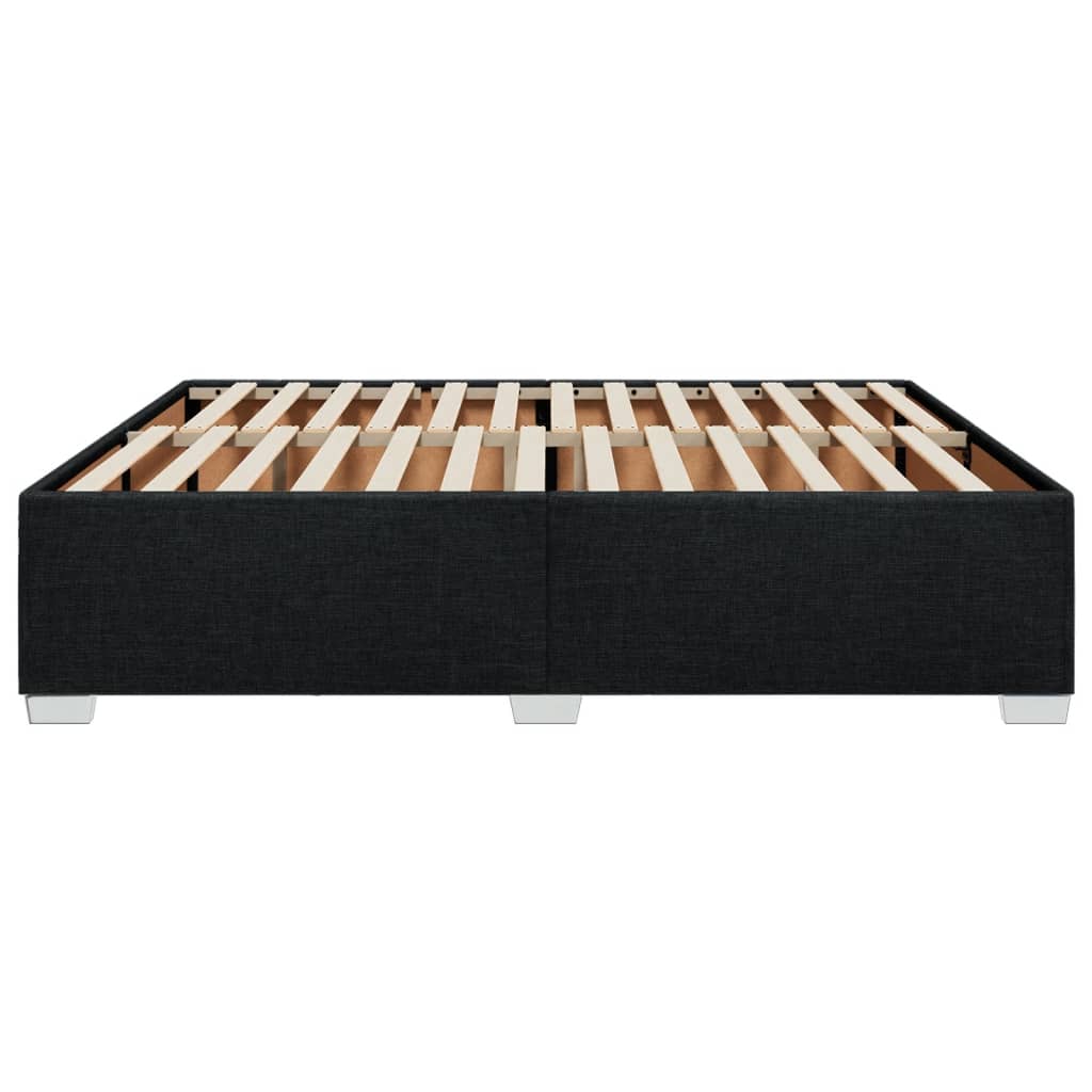 vidaXL Σκελετός Κρεβατιού Χωρίς Στρώμα Μαύρο 200x200 εκ. Υφασμάτινο