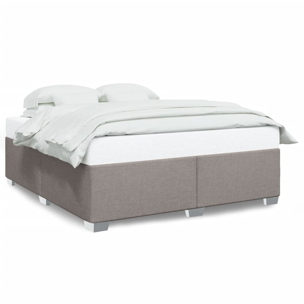 vidaXL Σκελετός Κρεβατιού Χωρίς Στρώμα Taupe 200x200 εκ.Υφασμάτινο