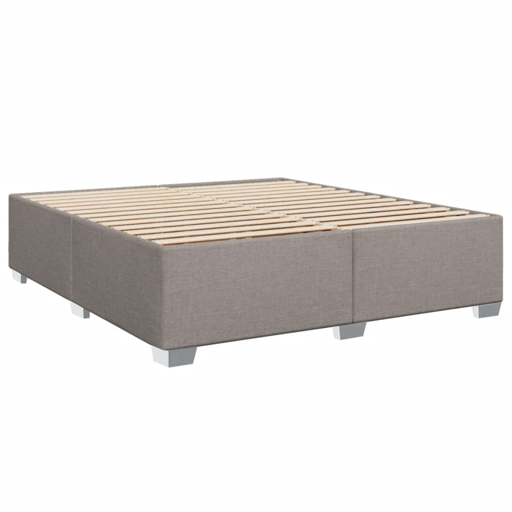 vidaXL Σκελετός Κρεβατιού Χωρίς Στρώμα Taupe 200x200 εκ.Υφασμάτινο