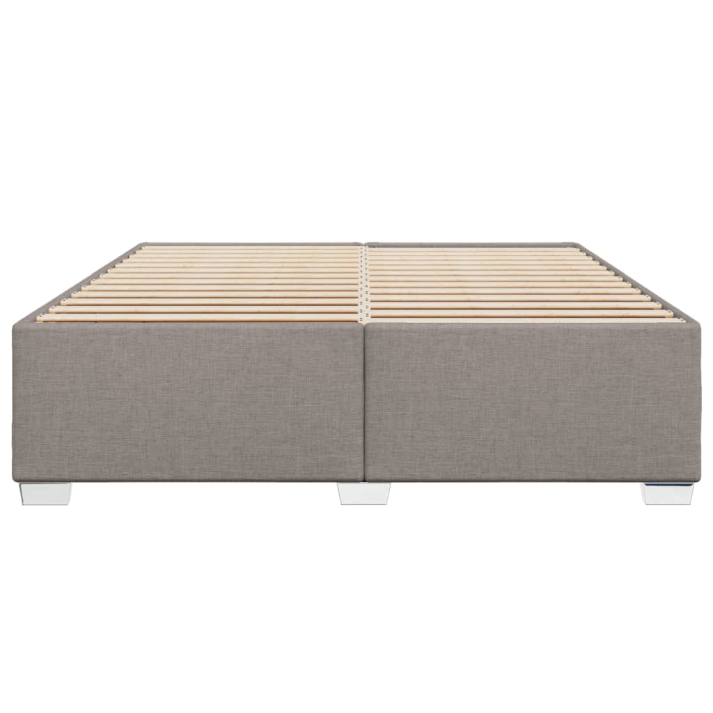 vidaXL Σκελετός Κρεβατιού Χωρίς Στρώμα Taupe 200x200 εκ.Υφασμάτινο