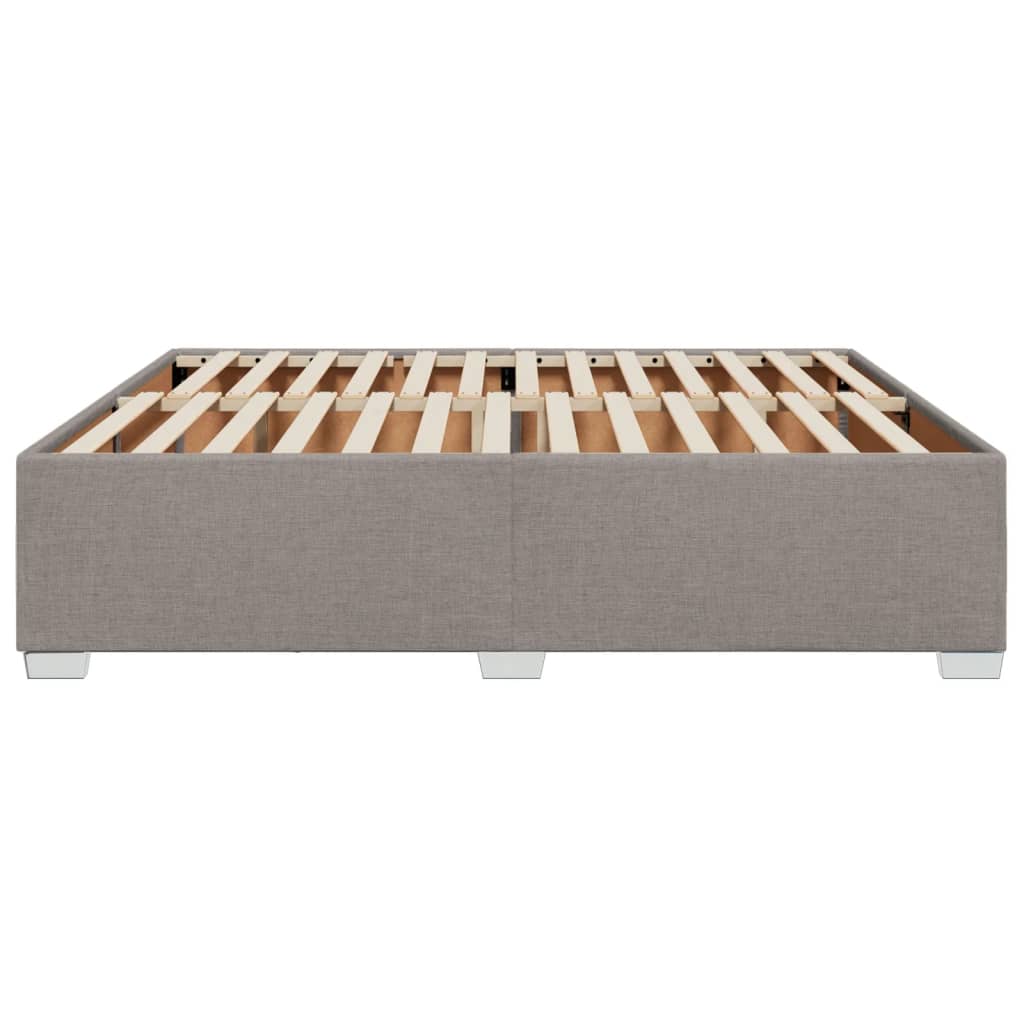 vidaXL Σκελετός Κρεβατιού Χωρίς Στρώμα Taupe 200x200 εκ.Υφασμάτινο
