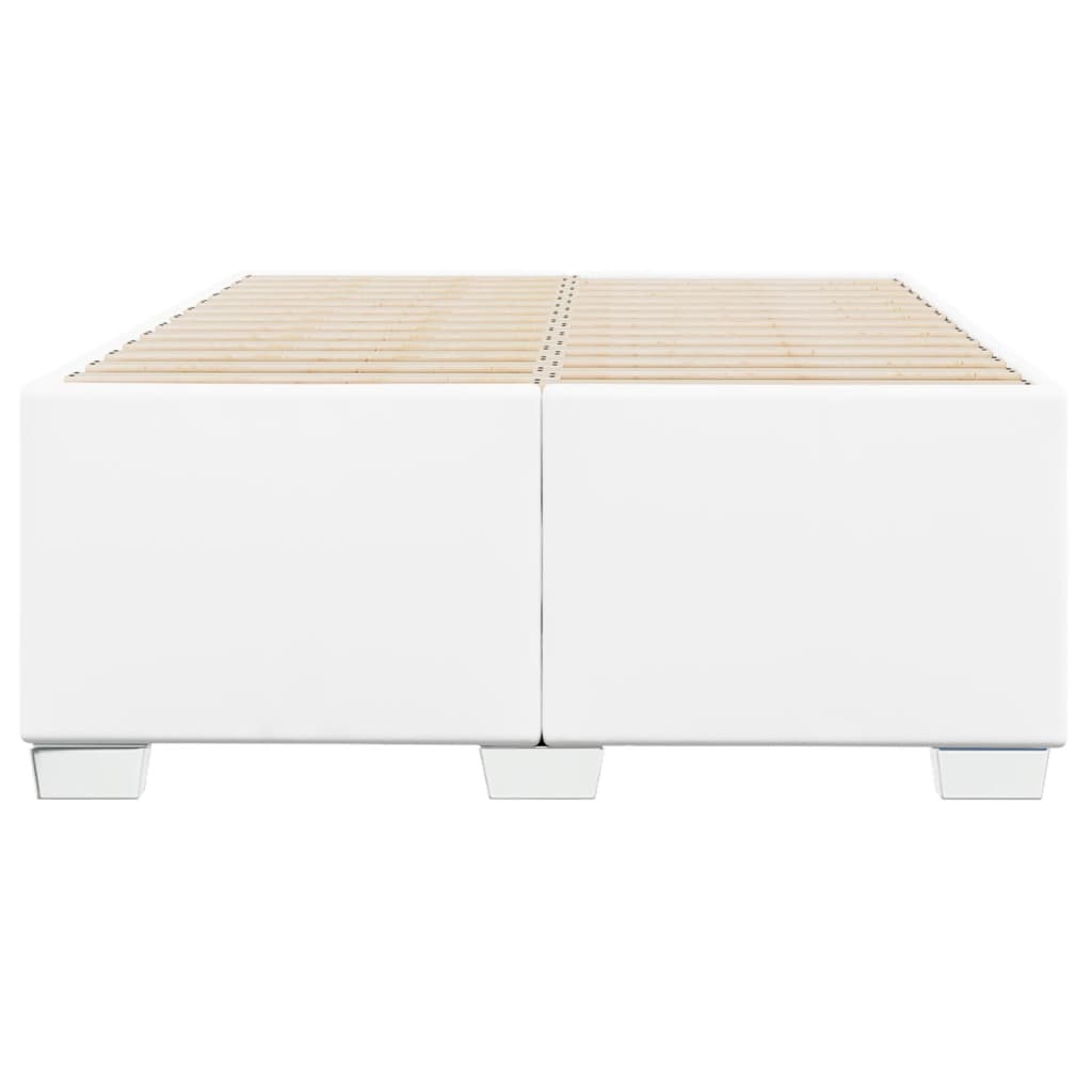 vidaXL Πλαίσιο Κρεβατιού χωρίς στρώμα Λευκό 120x190 εκ.Συνθ. Δέρμα