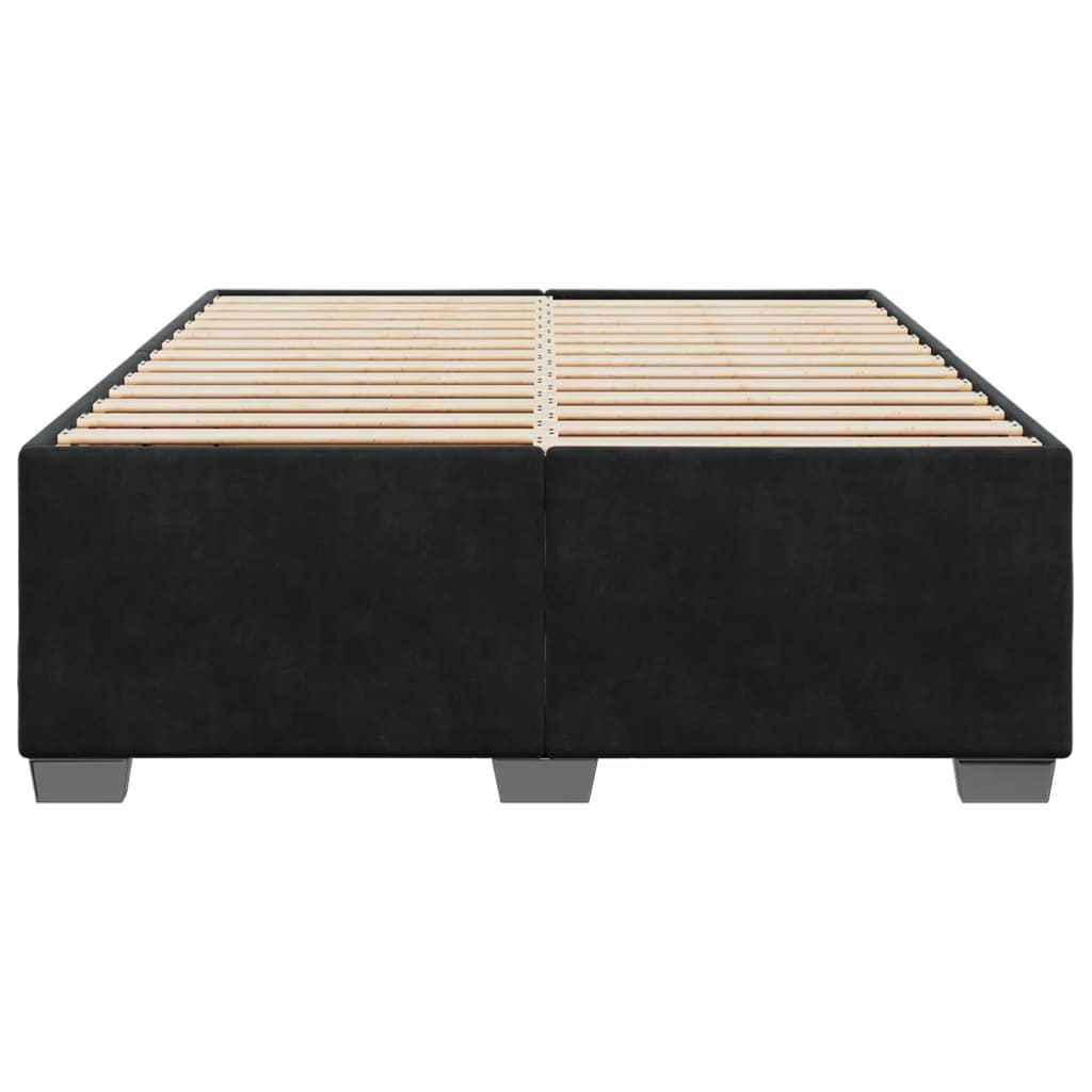 vidaXL Σκελετός Κρεβατιού Χωρίς Στρώμα Μαύρο 140x200 εκ. Βελούδινο