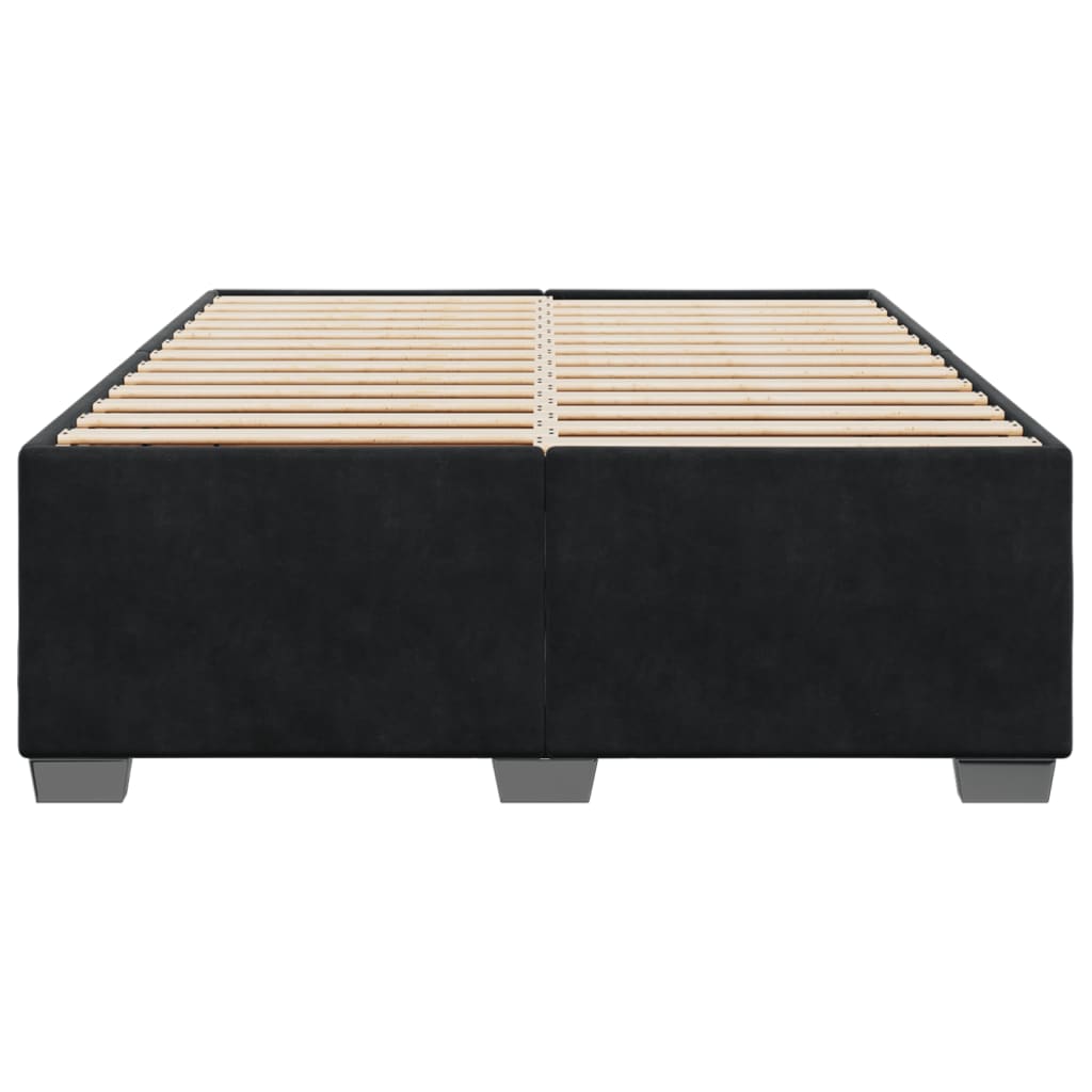 vidaXL Σκελετός Κρεβατιού Χωρίς Στρώμα Μαύρο 160x200 εκ. Βελούδινο