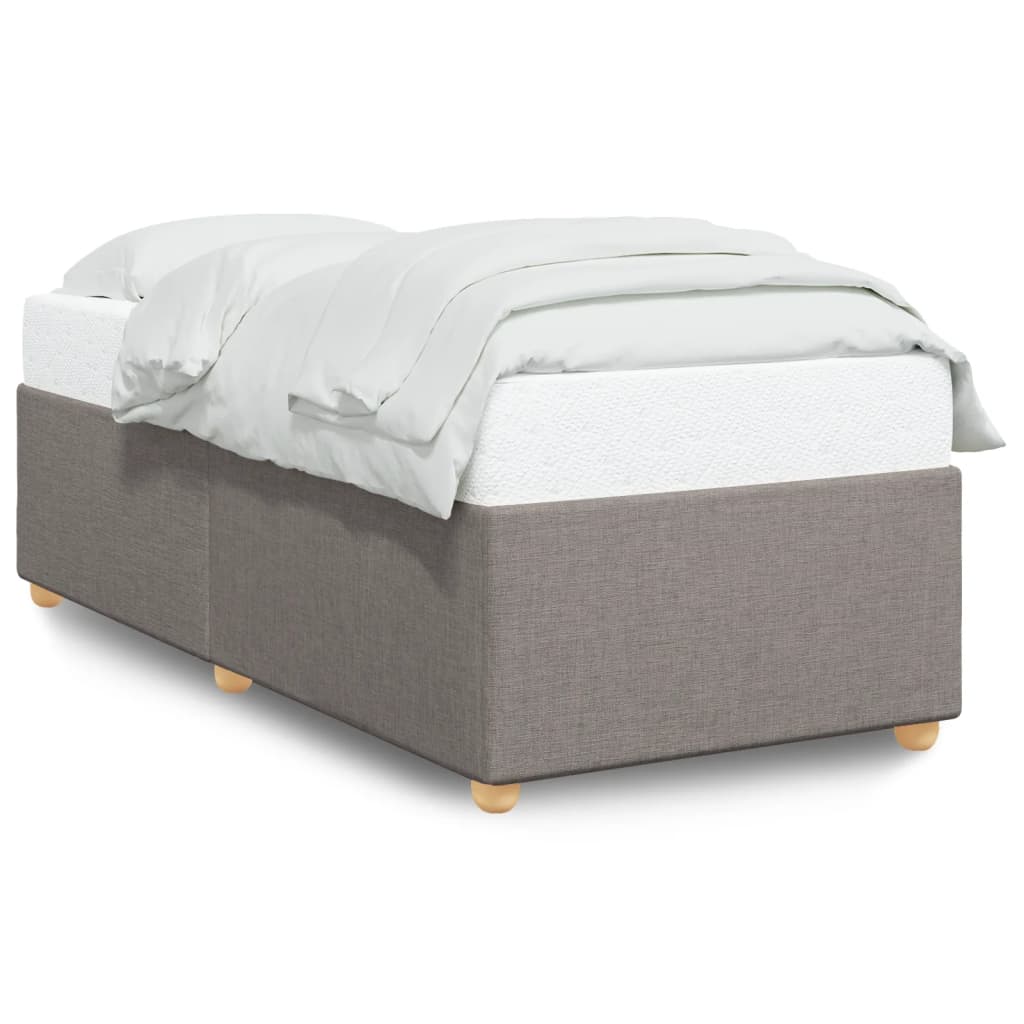 vidaXL Σκελετός Κρεβατιού Χωρίς Στρώμα Taupe 90x200 εκ. Υφασμάτινο