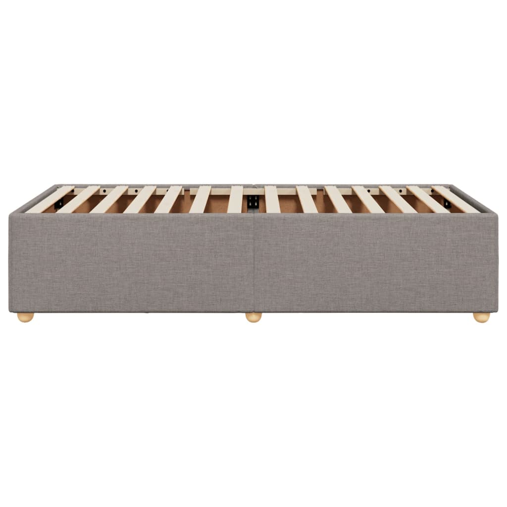 vidaXL Σκελετός Κρεβατιού Χωρίς Στρώμα Taupe 90x200 εκ. Υφασμάτινο