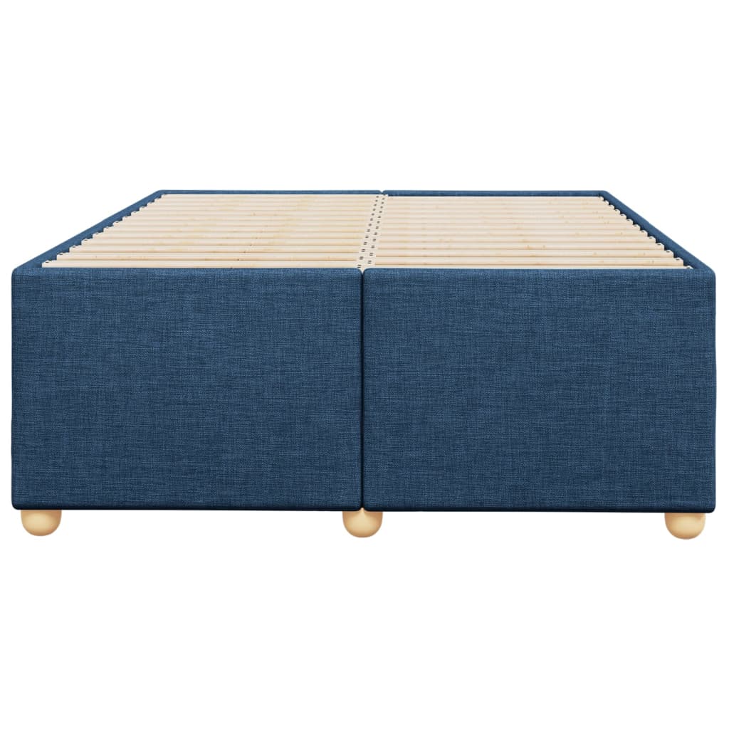vidaXL Πλαίσιο κρεβατιού χωρίς στρώμα μπλε 120x200cm ύφασμα
