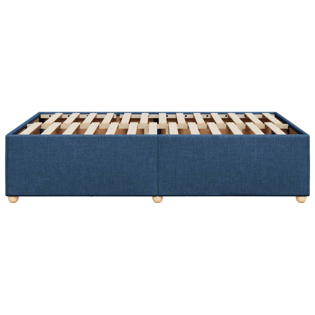 vidaXL Πλαίσιο κρεβατιού χωρίς στρώμα μπλε 120x200cm ύφασμα