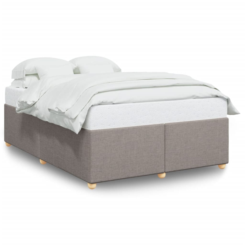 vidaXL Σκελετός Κρεβατιού Χωρίς Στρώμα Taupe 140x190 εκ. Υφασμάτινο